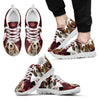 Paws Print Basset Hound (Black/White) Running Shoes For Men-Limited Edition-Express Delivery