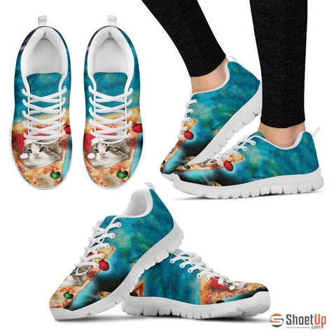 Cat On Pizza-Women's Running Shoes-Free Shipping