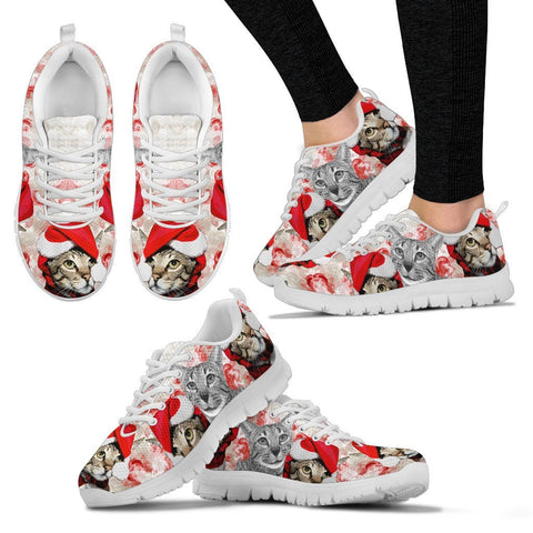 Savannah Cat Christmas Running Shoes For Women- Free Shipping