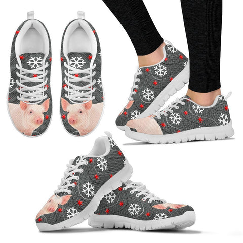 Miniature Pig2 Print Christmas Running Shoes For Women-Free Shipping
