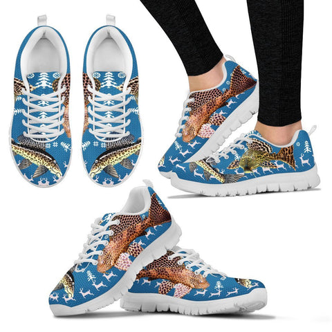 Suckermouth CatFish (Hypostomus plecostomus) Print Christmas Running Shoes For Women- Free Shipping