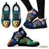 Beautiful Goldendoodle Print Sneakers For Women (White/ Black)- Free Shipping