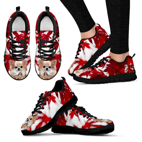 Valentine's Day Cute Chihuahua Dog On Red Print Running Shoes For Women- Free Shipping