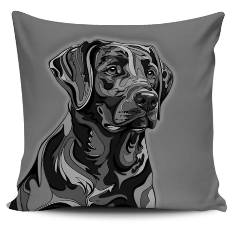 Labrador Retriever Dog Pillow Cover - Black & White
