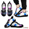 Russian Blue Cat Print (White/Black) Running Shoes For Men-Free Shipping
