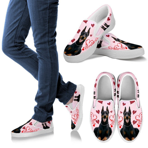 Valentine's Day Special-Doberman Pinscher Print Slip ons For Women-Free Shipping