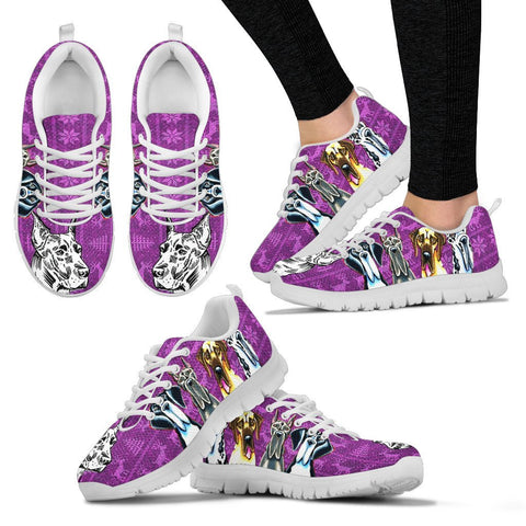 Great Dane Print Christmas Running Shoes For Women- Free Shipping