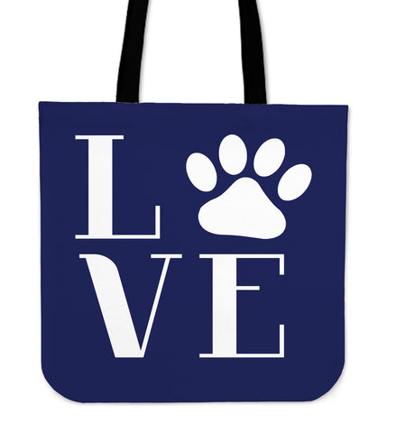 Love Dogs Tote Bag - Blue