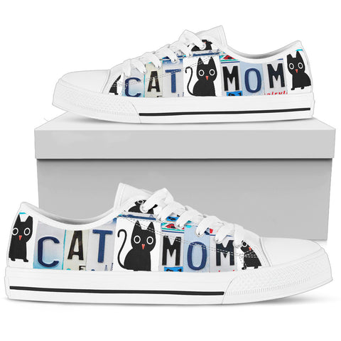 Cat Print Shoes "Cat Mom" License Plate