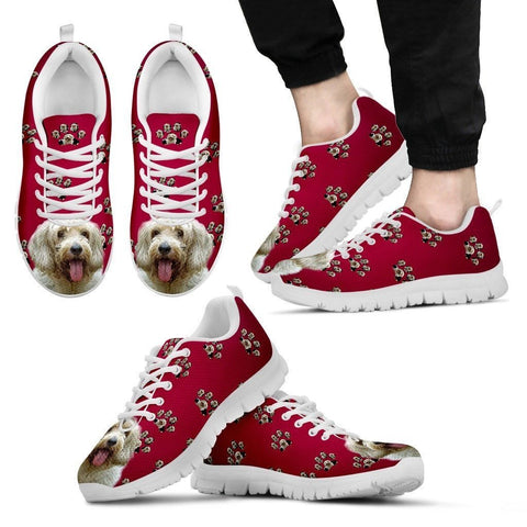 Petit Basset Griffon Vendeen Dog Print (White/Black) Running Shoes For Men- Express Shipping