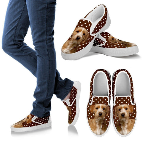 Basset Fauve de Bretagne Dog Print Slip Ons For Women-Express Shipping