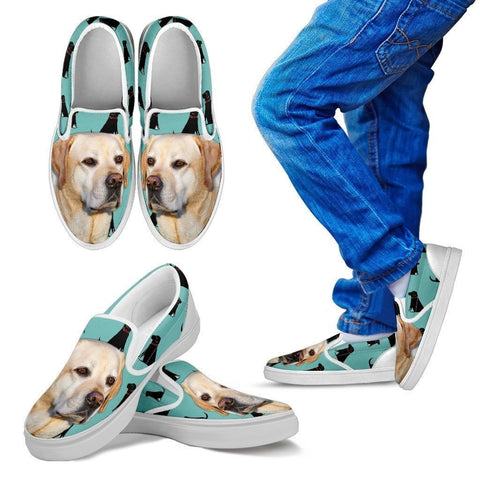 Labrador Print Slip Ons For Kids- Express Shipping