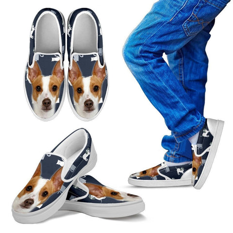 Rat Terrier Print Slip Ons For Kids- Express Shipping