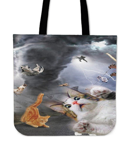 Screaming Cats 3D Printed-Tote Bag-Free Shipping-Paww-Printz-Merchandise