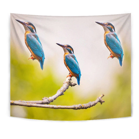 Kingfisher Bird Print Tapestry-Free Shipping