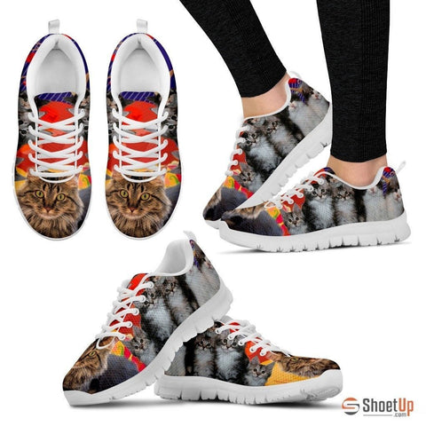Maine Coon Cat Print Running Shoes For Women- Free Shipping