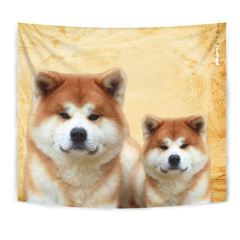 Cute Akita Inu Dog Print Tapestry-Free Shipping