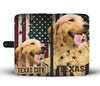 Golden Retriever Print Wallet Case- Free Shipping-TX State