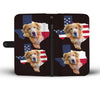 Amazing Golden Retriever Dog On Map Print Wallet Case-Free Shipping-Tx State