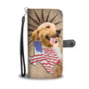 Golden Retriever Print Wallet Case- Free Shipping-TX State