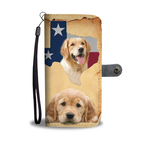 Cutest Golden Retriever Print Wallet Case-Free Shipping-TX State