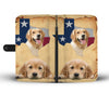 Cutest Golden Retriever Print Wallet Case-Free Shipping-TX State