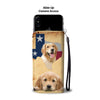 Cutest Golden Retriever Print Wallet Case-Free Shipping-TX State