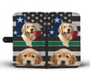 Cutest Golden Retriever Print On Black Wallet Case-Free Shipping-TX State