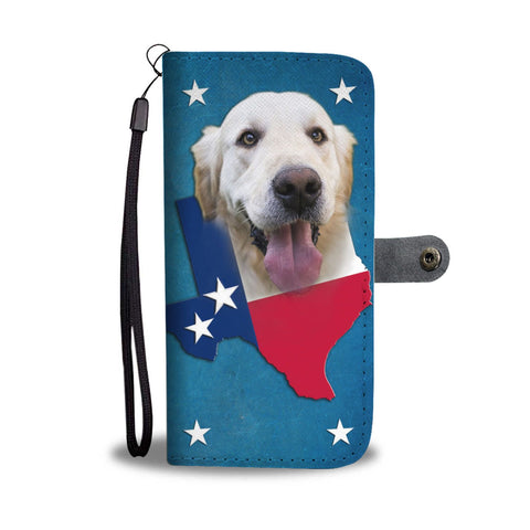 Lovely Golden Retriever Print Wallet Case- Free Shipping-TX State