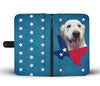 Lovely Golden Retriever Print Wallet Case- Free Shipping-TX State