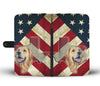 Laughing Golden Retriever Print Wallet Case-Free Shipping-TX State