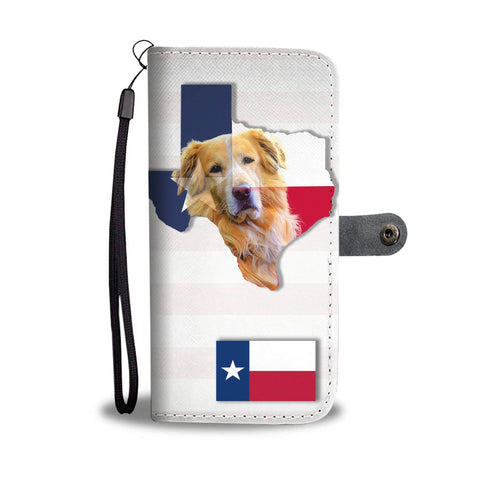 Golden Retriever Dog Tx Themed Print Wallet Case-Free Shipping-Tx State