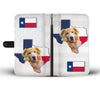 Golden Retriever Dog Tx Themed Print Wallet Case-Free Shipping-Tx State