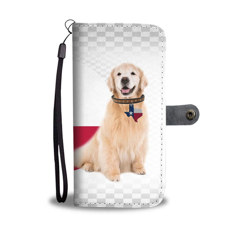 Golden Retriever With Texas Locket Print Wallet Case-Free Shipping-TX State