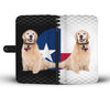 Golden Retriever With Texas Locket Print Wallet Case-Free Shipping-TX State