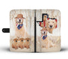 Awesome Golden Retriever Print Wallet Case-Free Shipping-TX State