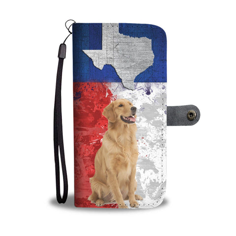 Amazing Golden Retriever Print Wallet Case- Free Shipping-TX State