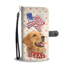 Golden Retriever Print Wallet Case- Free Shipping-TX State