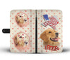 Golden Retriever Print Wallet Case- Free Shipping-TX State