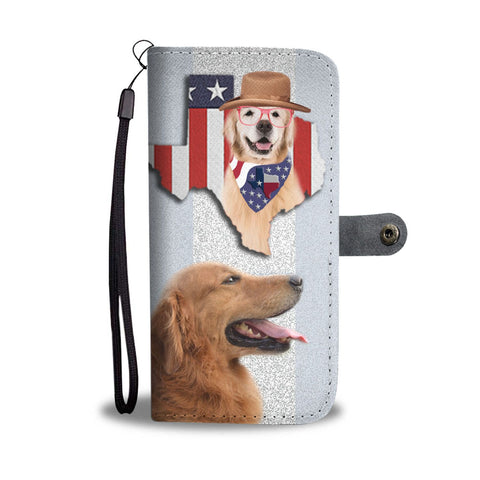 Amazing Golden Retriever Print Wallet Case-Free Shipping-TX State