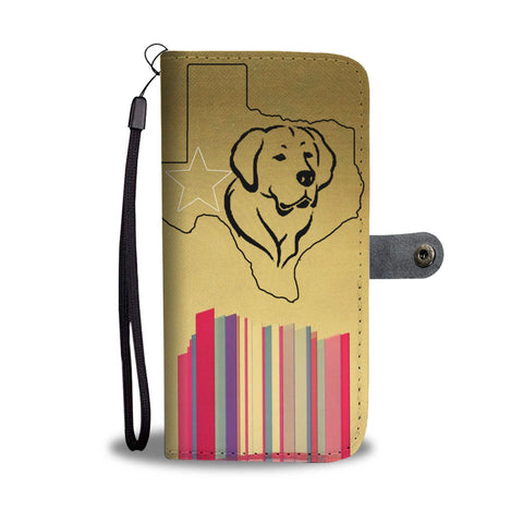 Cute Golden Retriever Sketch Print Wallet Case-Free Shipping-TX State