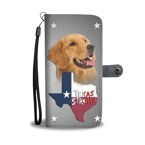 Cute Golden Retriever Print Wallet Case- Free Shipping-TX State