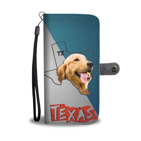 Amazing Golden Retriever Print Wallet Case- Free Shipping-TX State