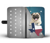 Cute Pug Print Wallet Case- Free Shipping-TX State