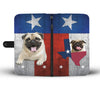 Lovely Pug Print Wallet Case- Free Shipping-TX State