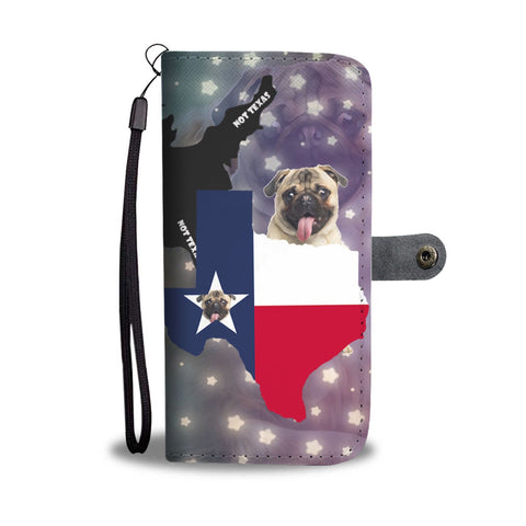 Lovely Pug Dog Print Wallet Case-Free Shipping-TX State