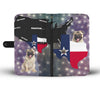 Lovely Pug Dog Print Wallet Case-Free Shipping-TX State