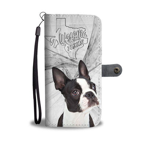 Amazing Boston Terrier Print Wallet Case-Free Shipping-TX State