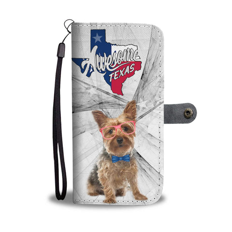 Yorkshire Terrier (Yorkie) Print Wallet Case-Free Shipping-TX State