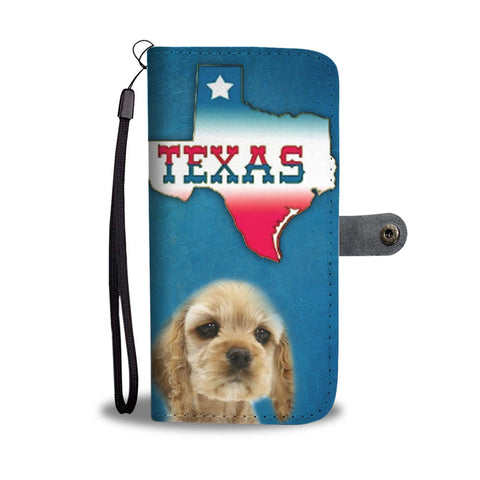 Cocker Spaniel Print Wallet Case-Free Shipping-TX State